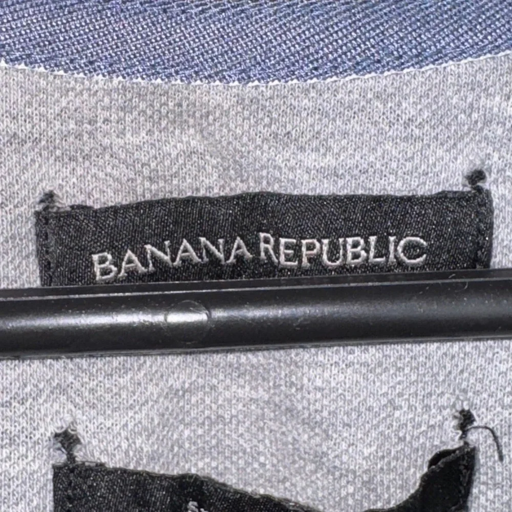 Banana Republic Polo Shirt Pique Cotton Men's Large‎ Blue Elephant Logo Standard